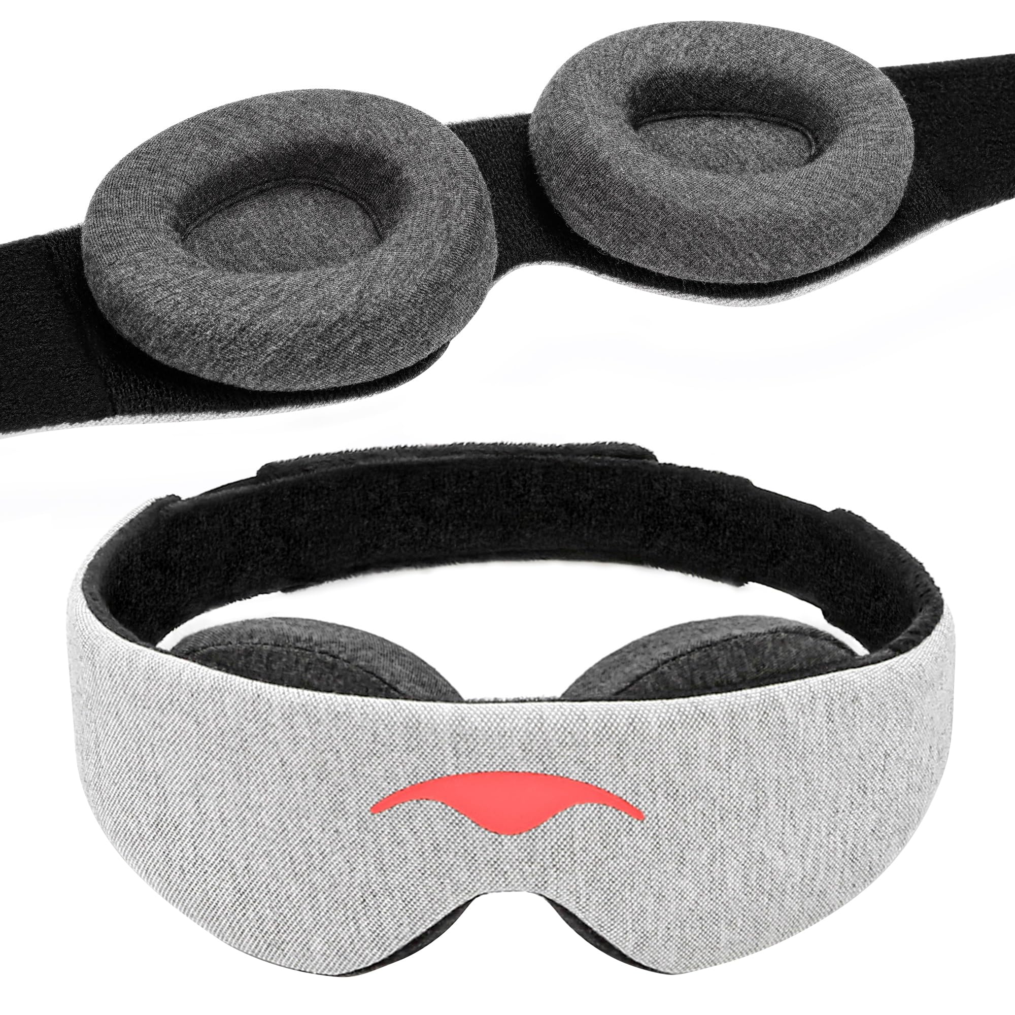Manta Sleep antifaz frontal mostrando cobertura completa y oscuridad