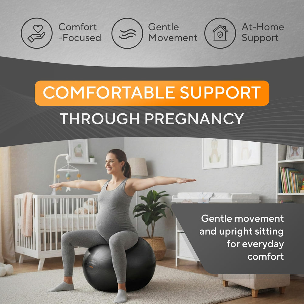 MANTRA SPORTS pelota usada como silla de oficina para activar el core