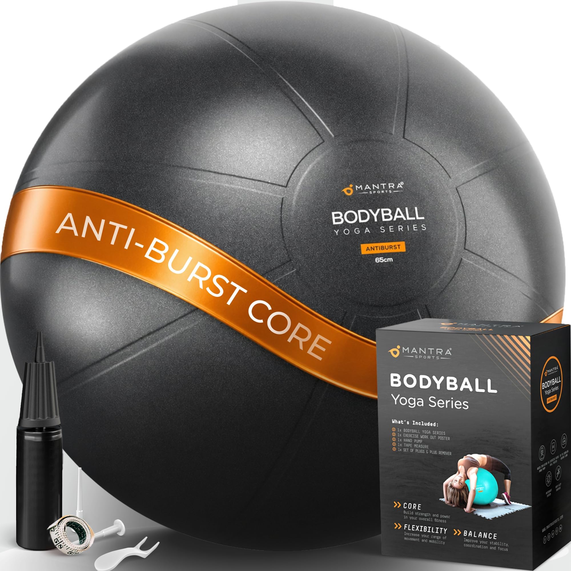 MANTRA SPORTS pelota frontal mostrando color y forma para entrenamiento seguro