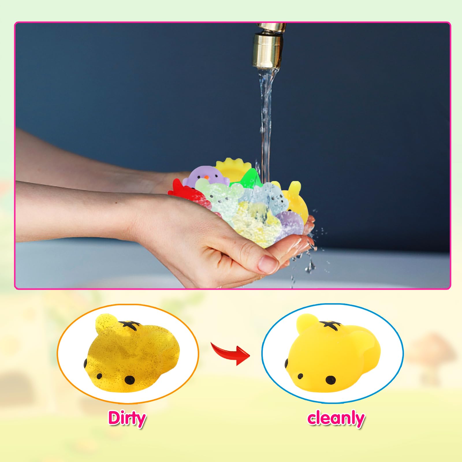 Mantyplay variedad de squishies como relleno de bolsa de fiesta colorida