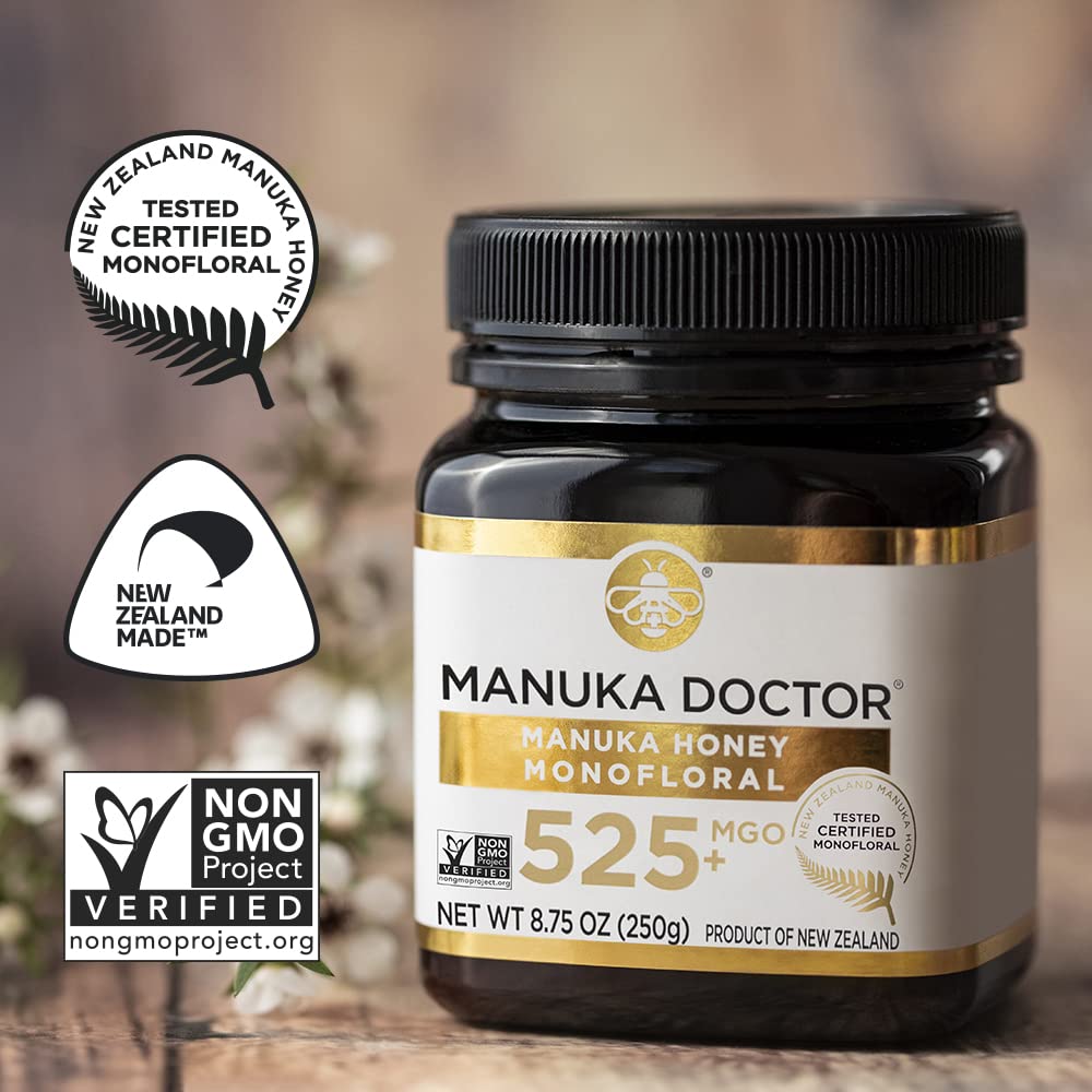 Manuka Doctor miel vertida sobre muesli, energía natural en el desayuno
