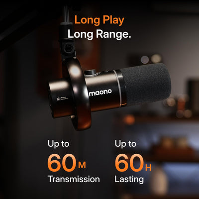 MAONO PD200W connected to laptop via USB-C illustrating quick plug-and-play convenience