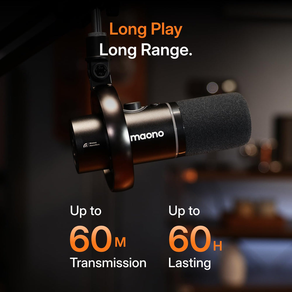 MAONO PD200W connected to laptop via USB-C illustrating quick plug-and-play convenience