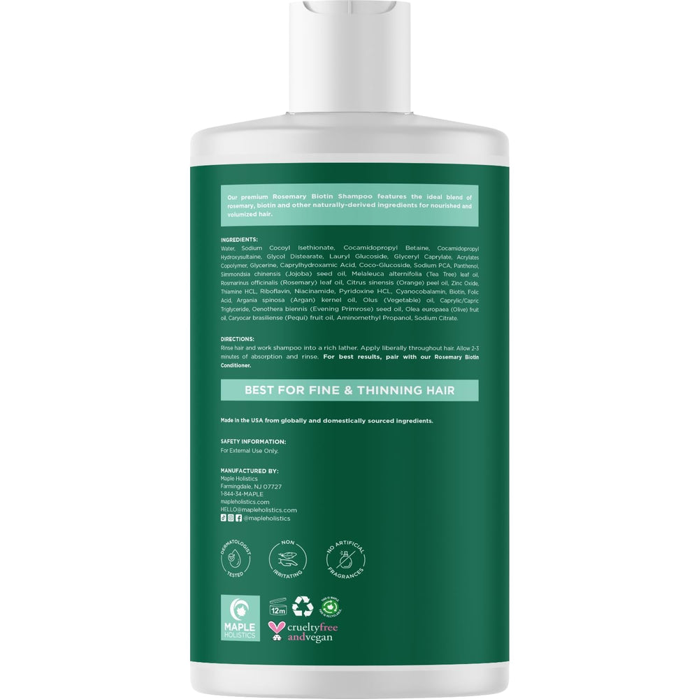 Maple Holistics escala del envase 473 ml para referencia de tamaño