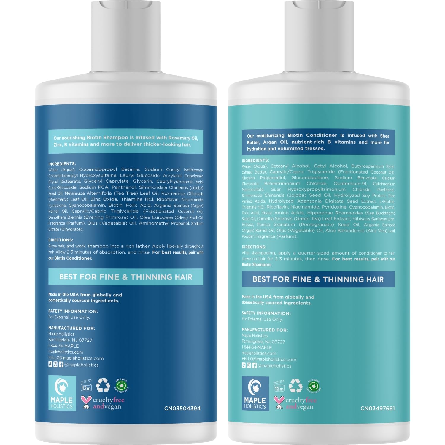 Maple Holistics comparación de tamaño junto a objetos cotidianos para entender las 8 fl oz