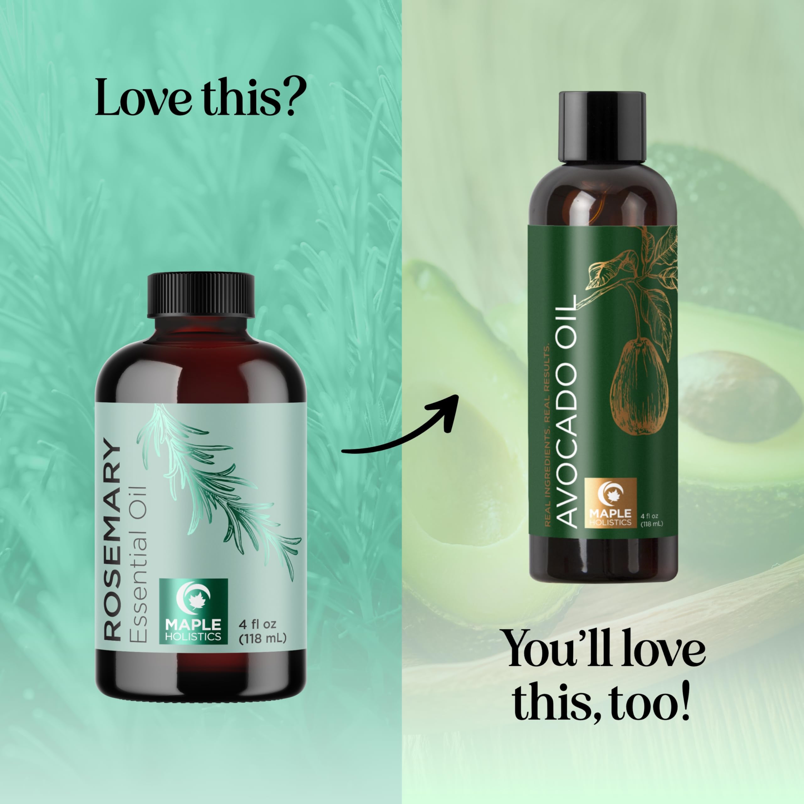 Maple Holistics etiqueta con ingredientes y recomendaciones de uso legible