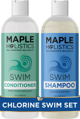 Maple Holistics front packaging showing both shampoo and conditioner for clear hair benefits
