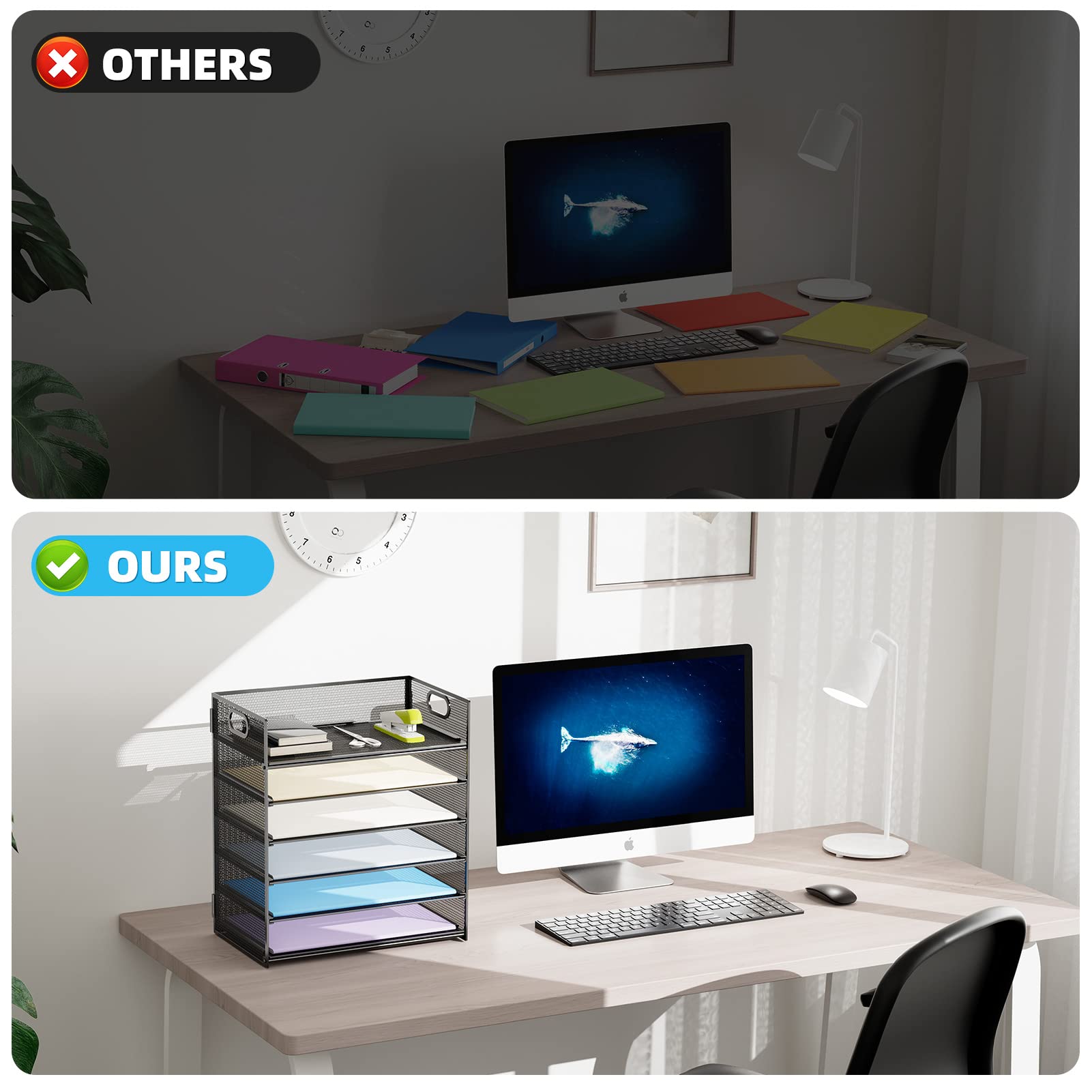 Marbrasse in use with A4 folders displaying organized workspace benefit