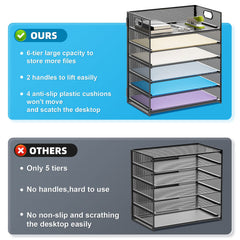 Marbrasse side profile highlighting tier depth for easy file access benefit