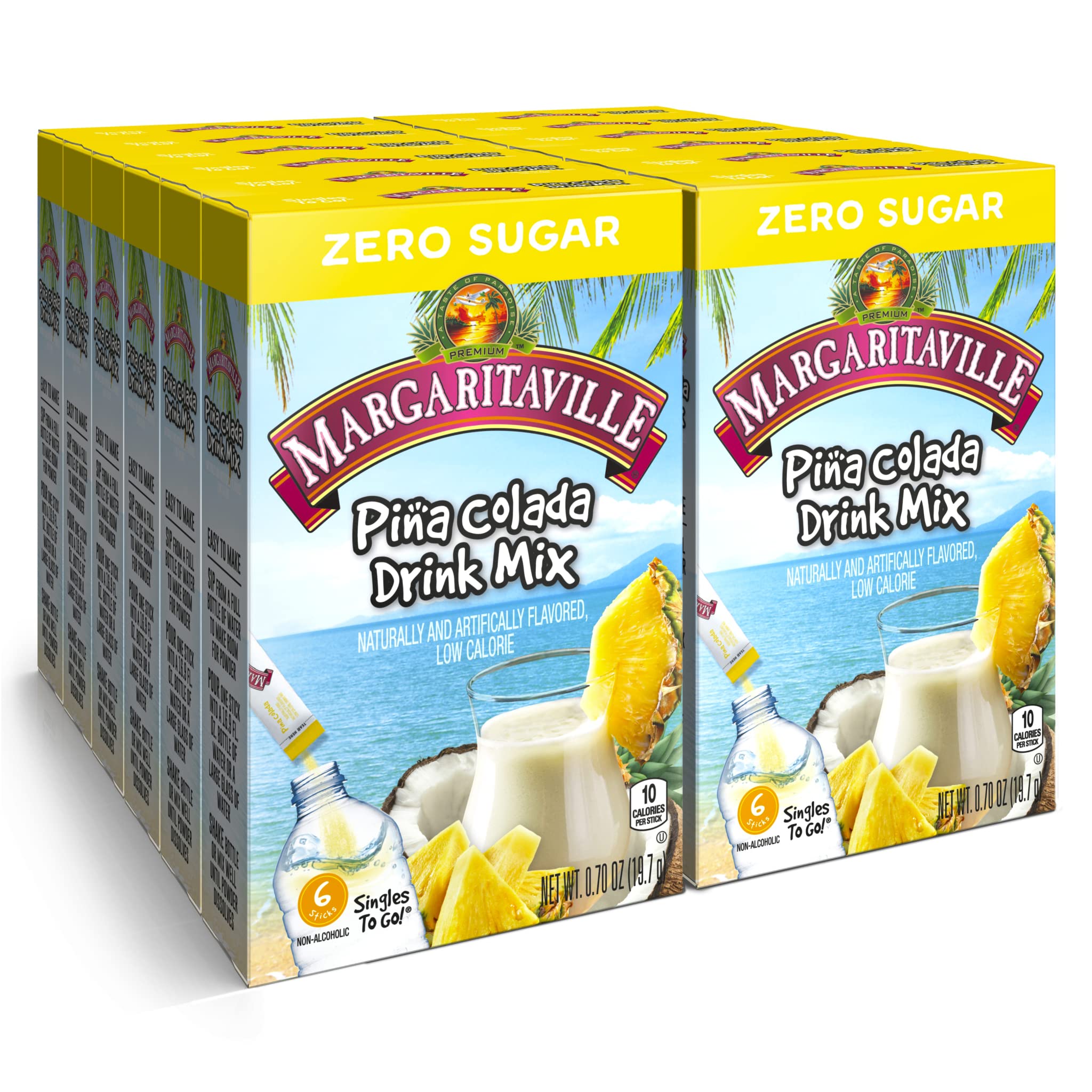 SINGLES TO GO! caja frontal mostrando 12 estuches y marca, ideal para almacenar