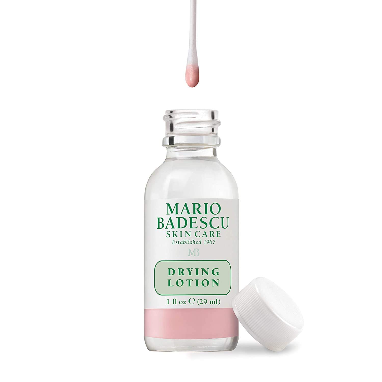 Mario Badescu botella Drying Lotion detalle del aplicador y etiqueta