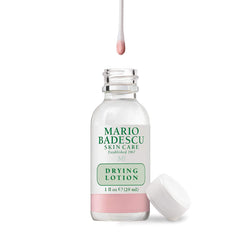 Mario Badescu botella Drying Lotion detalle del aplicador y etiqueta