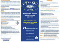 Marlig Fix-A-Leak aplicado en piscina cerca del skimmer, facilita reparación de fugas