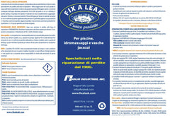 Marlig Fix-A-Leak textura densa enfocada, demuestra que se hunde y alcanza fugas