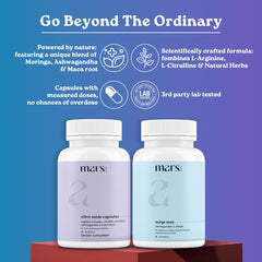 mars by ghc SurgeMax bottle label showing adaptogen blend benefits