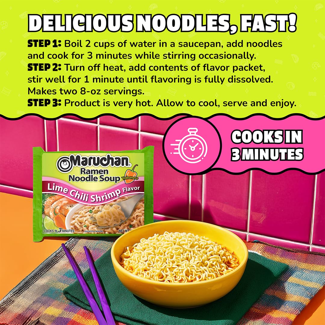Maruchan paquete y mano para comparar tamaño, práctico para estudiantes