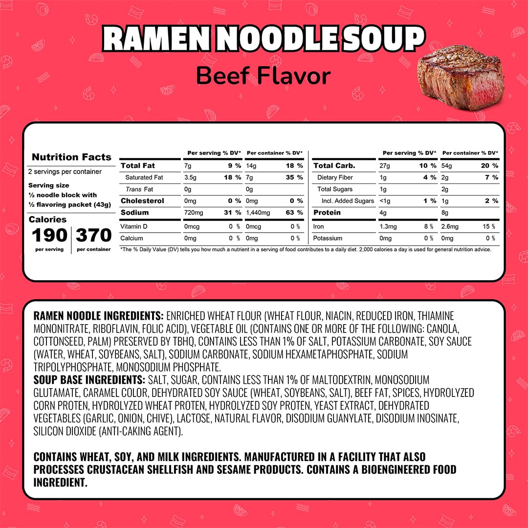 Maruchan en despensa apilada para almacenamiento prolongado