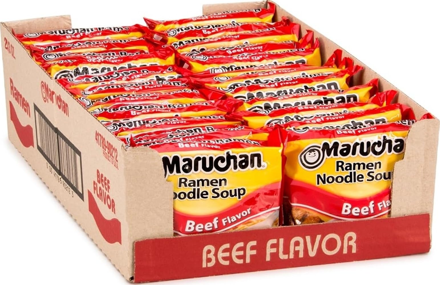 Maruchan paquete frontal mostrando etiqueta y conveniencia