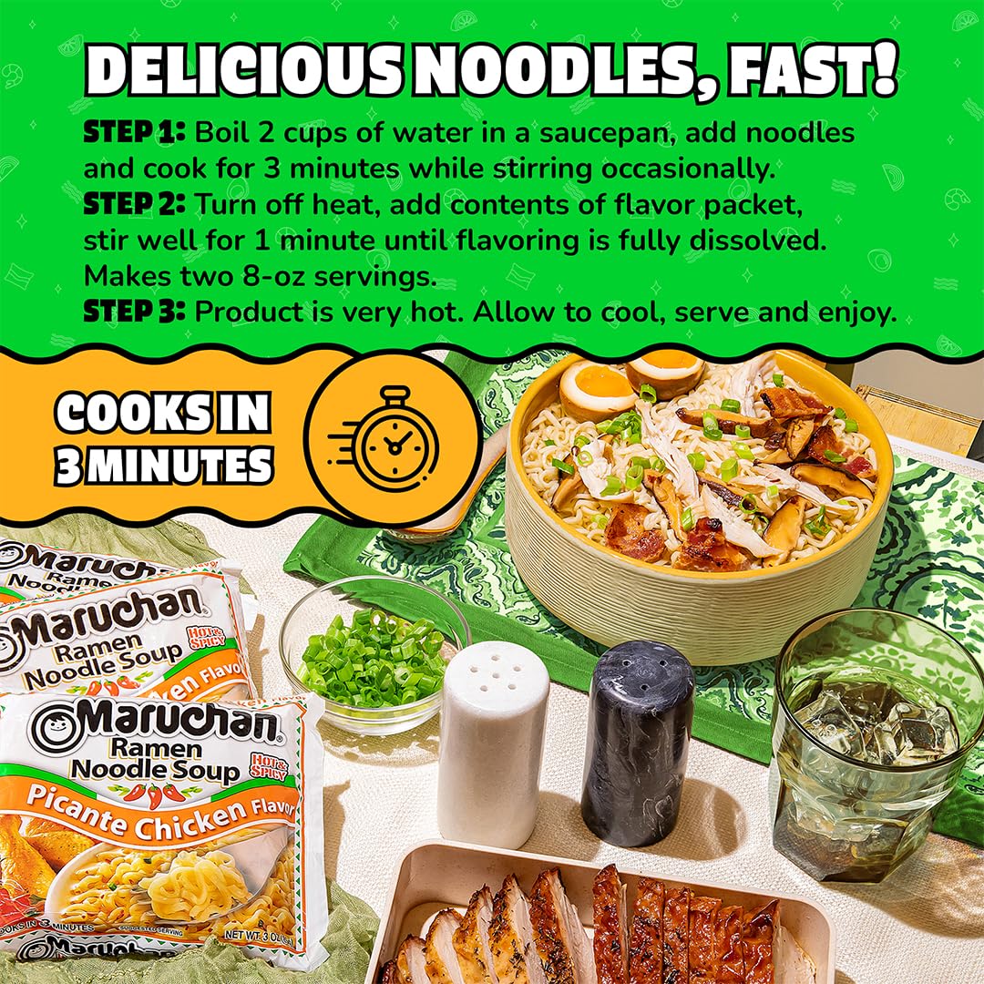 Ramen Maruchan en dormitorio de estudiante, ideal como comida rápida y económica