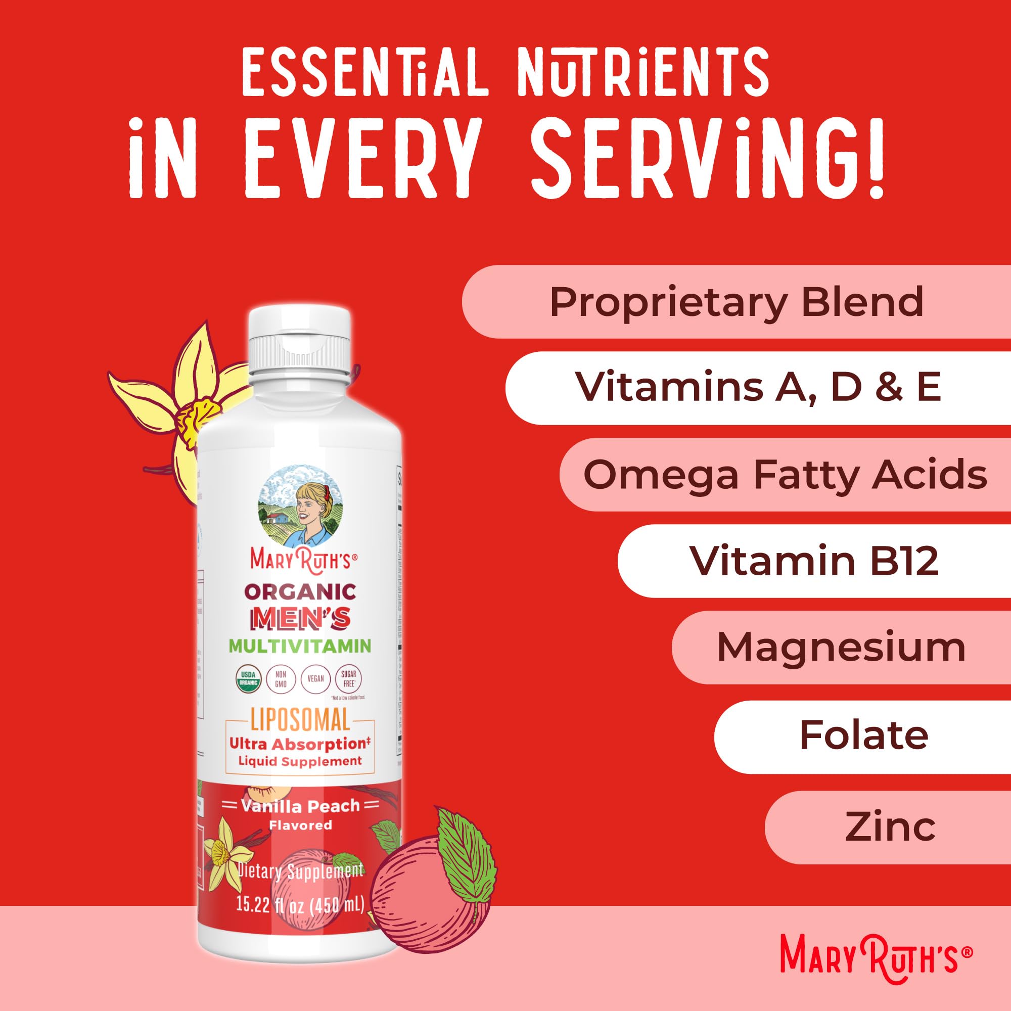 MARYRUTH'S añadiendo multivitamínico a un batido vegano para complemento nutricional