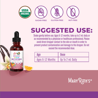 MARYRUTH'S etiqueta con listado de ingredientes y certificaciones visibles para confianza
