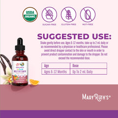 MARYRUTH'S etiqueta con listado de ingredientes y certificaciones visibles para confianza