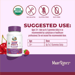 MARYRUTH'S etiqueta de ingredientes destacando fórmula orgánica y vegana