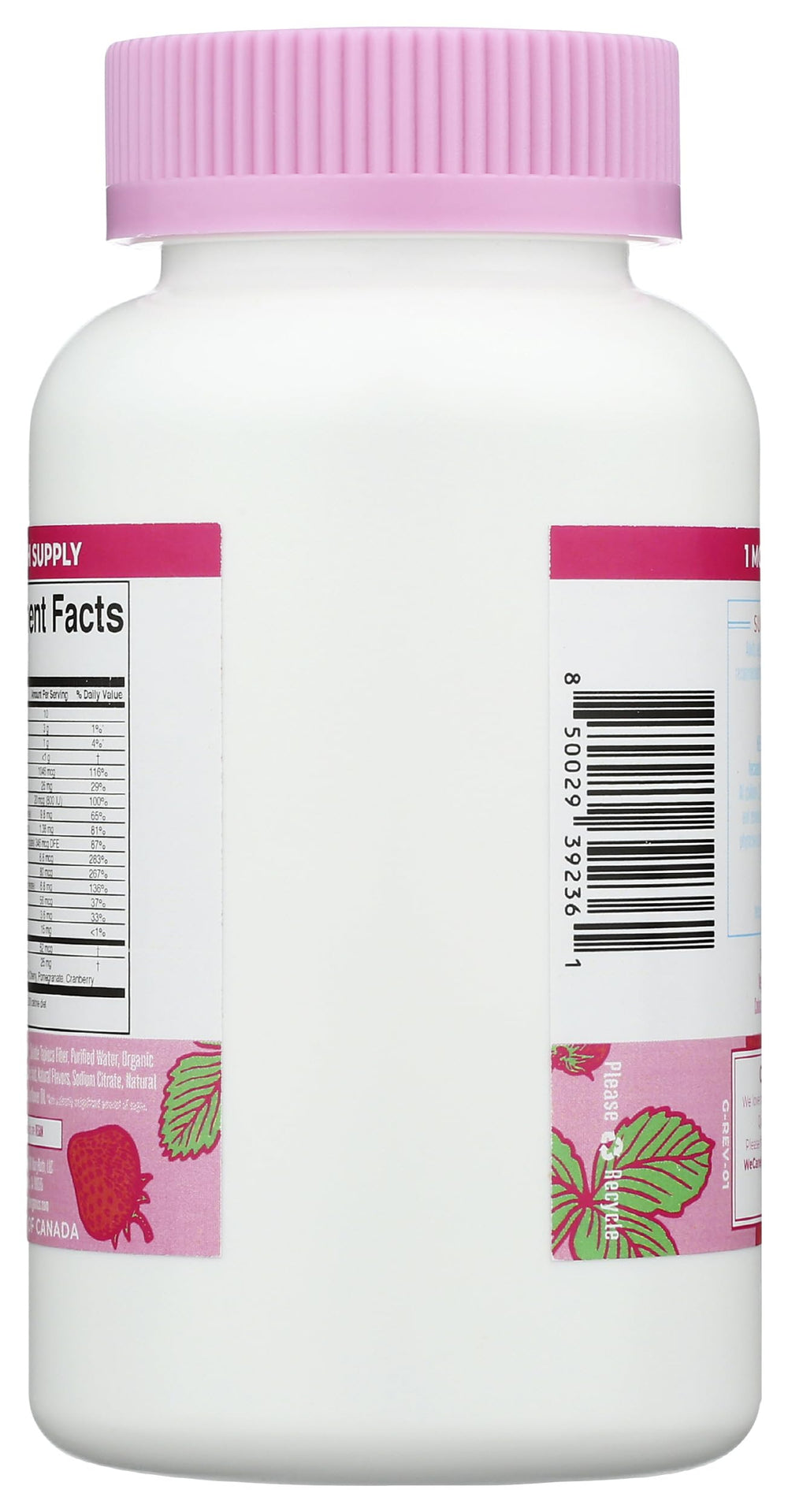 MARYRUTH'S etiqueta de ingredientes legible para mayor transparencia
