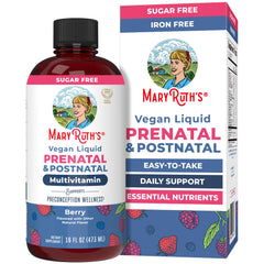 MARYRUTH'S frasco frontal mostrando la etiqueta y beneficio vegano