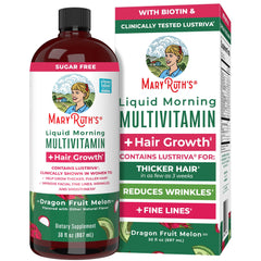 MARYRUTH'S front 30 oz bottle showing label and serving information for convenience