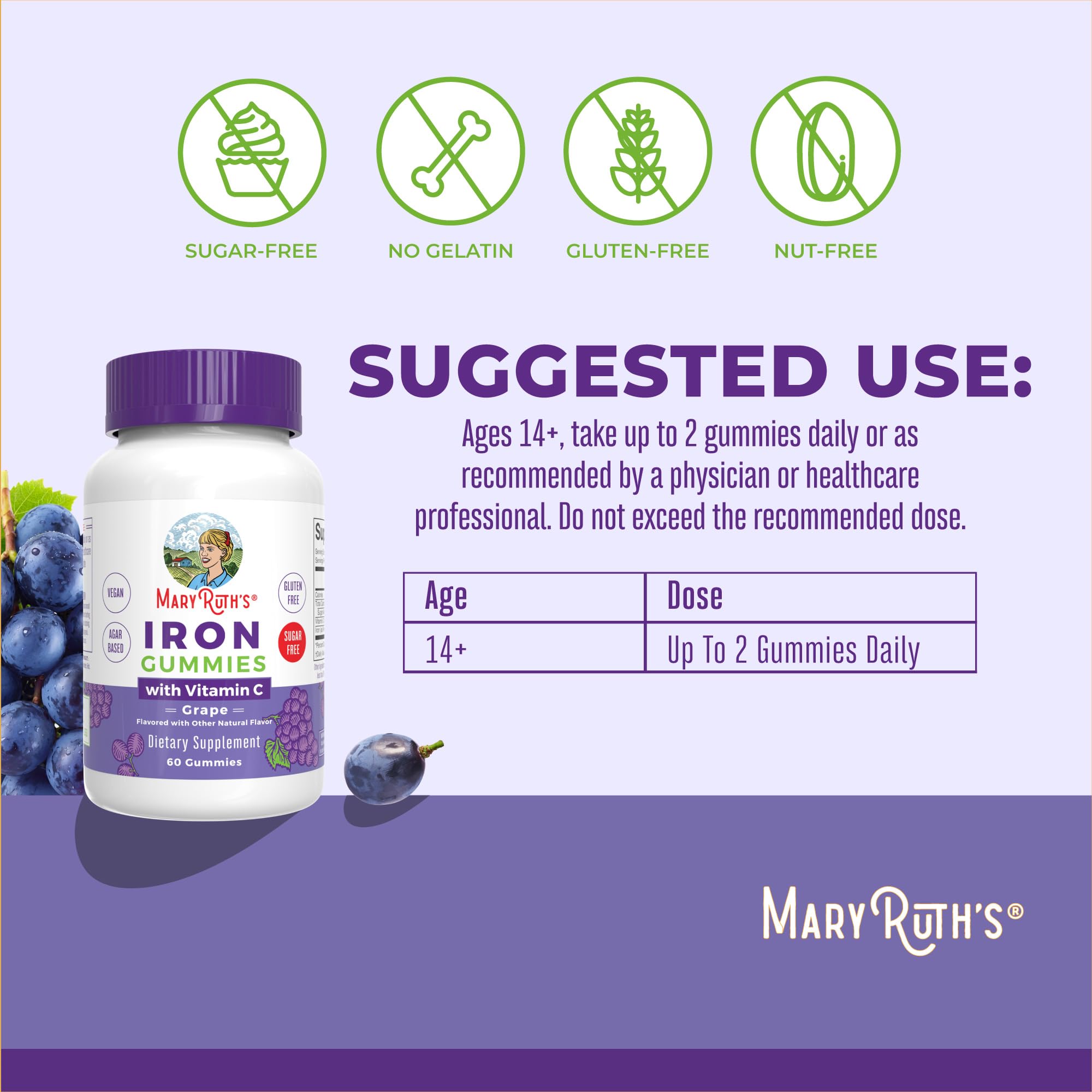 MaryRuth's una gomita en primer plano para ver tamaño y consistencia masticable