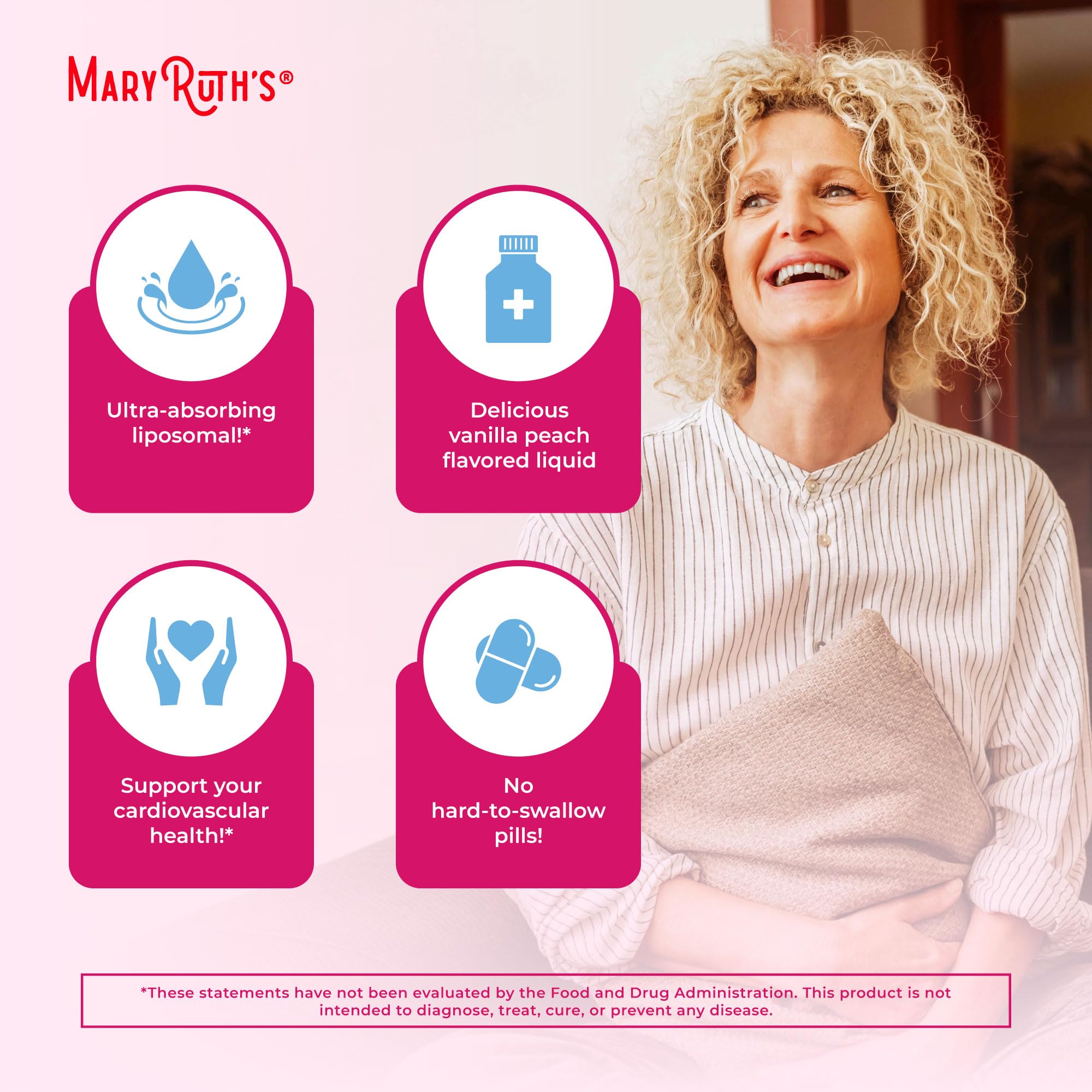 MARYRUTH'S ingredientes botánicos como maca y luteína mostrando origen natural
