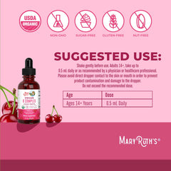MARYRUTH'S ingredientes orgánicos visibles y origen natural
