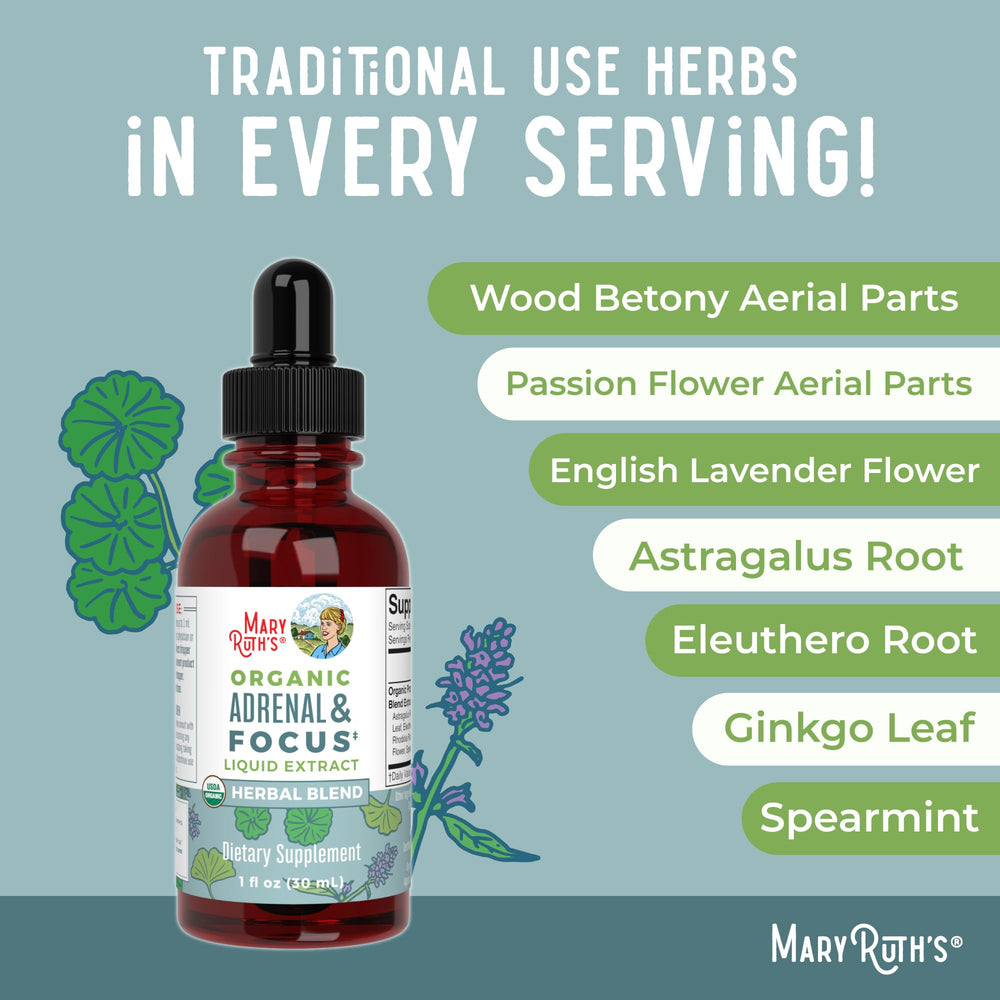 MARYRUTH'S ingredientes secos orgánicos que componen la fórmula