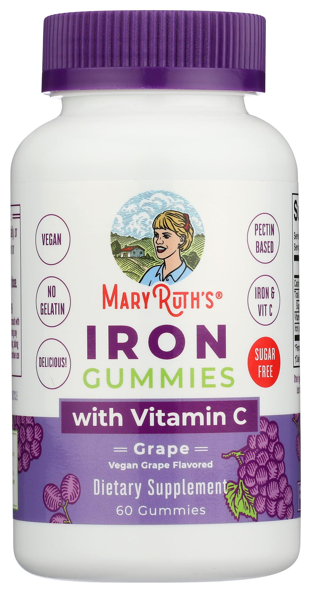MaryRuth's foco en ingredientes: vitamina C presente para mejorar absorción del hierro