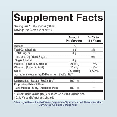 MARYRUTH'S nutrition facts panel close-up showing ingredient transparency