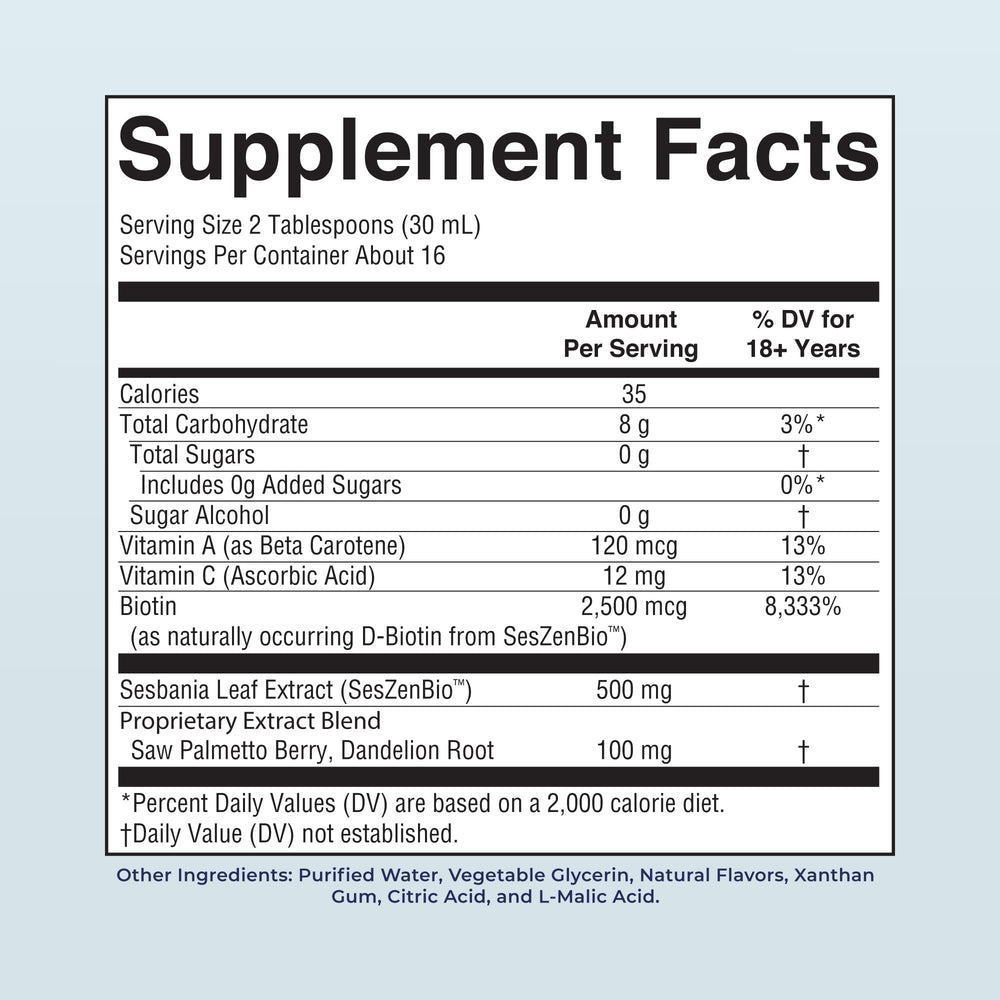 MARYRUTH'S nutrition facts panel close-up showing ingredient transparency
