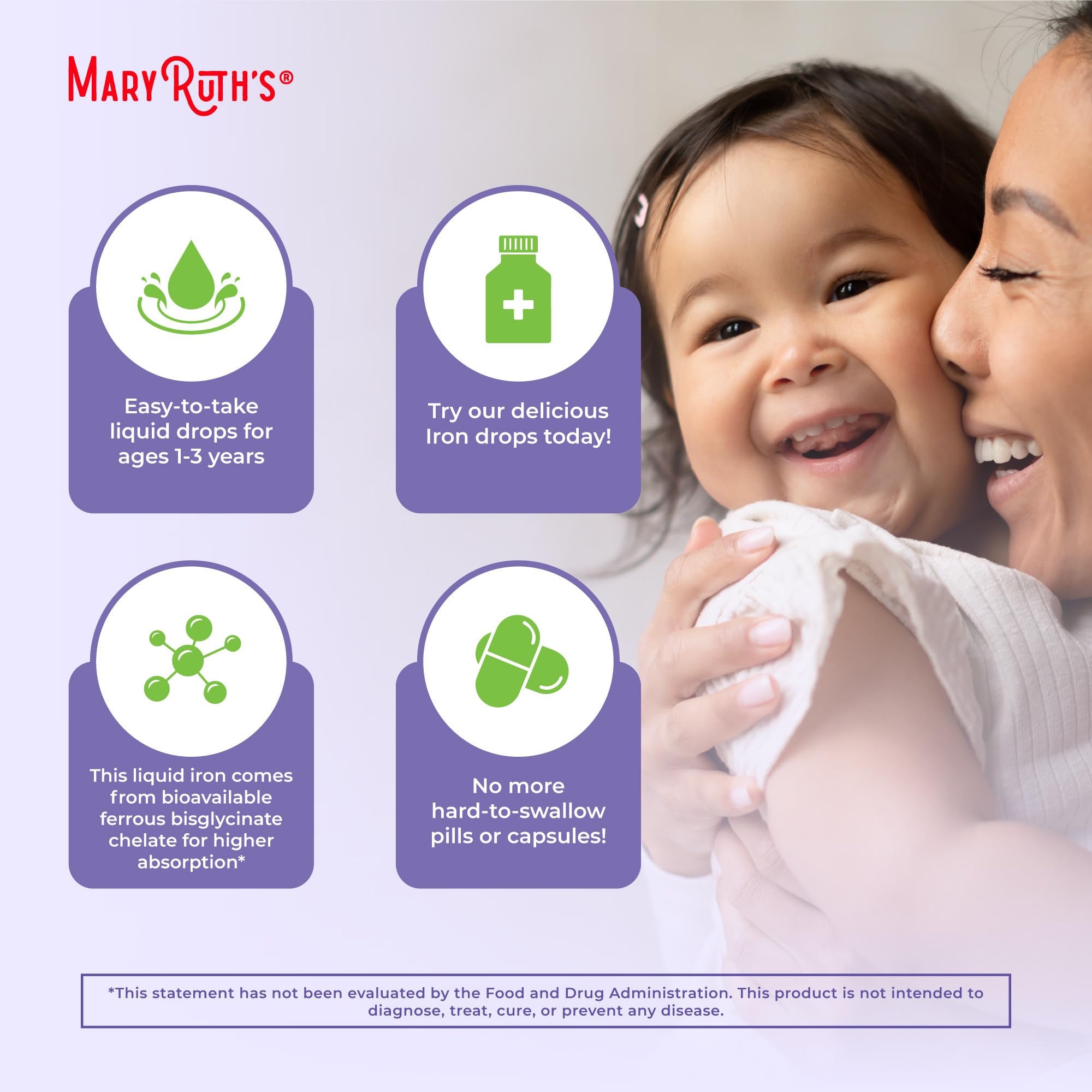 MaryRuth's gotas mezcladas en papilla infantil para toma discreta