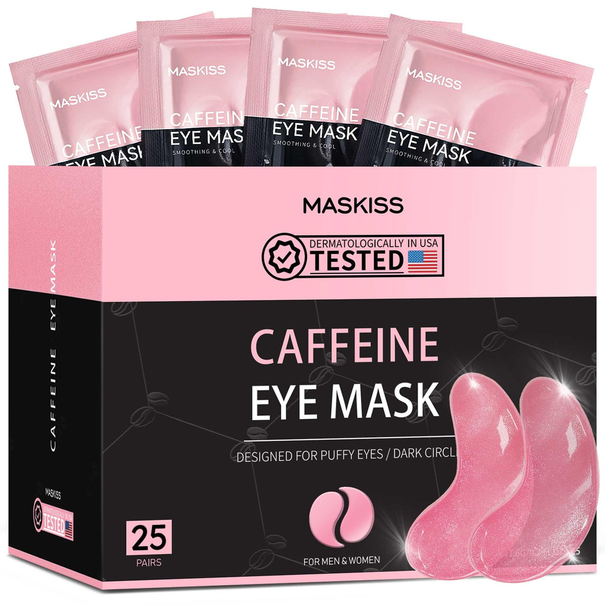 Maskiss frente del empaque mostrando 25 pares y beneficios