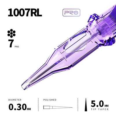 Mast Pro cartucho en uso delineando piel, permite trazos nítidos