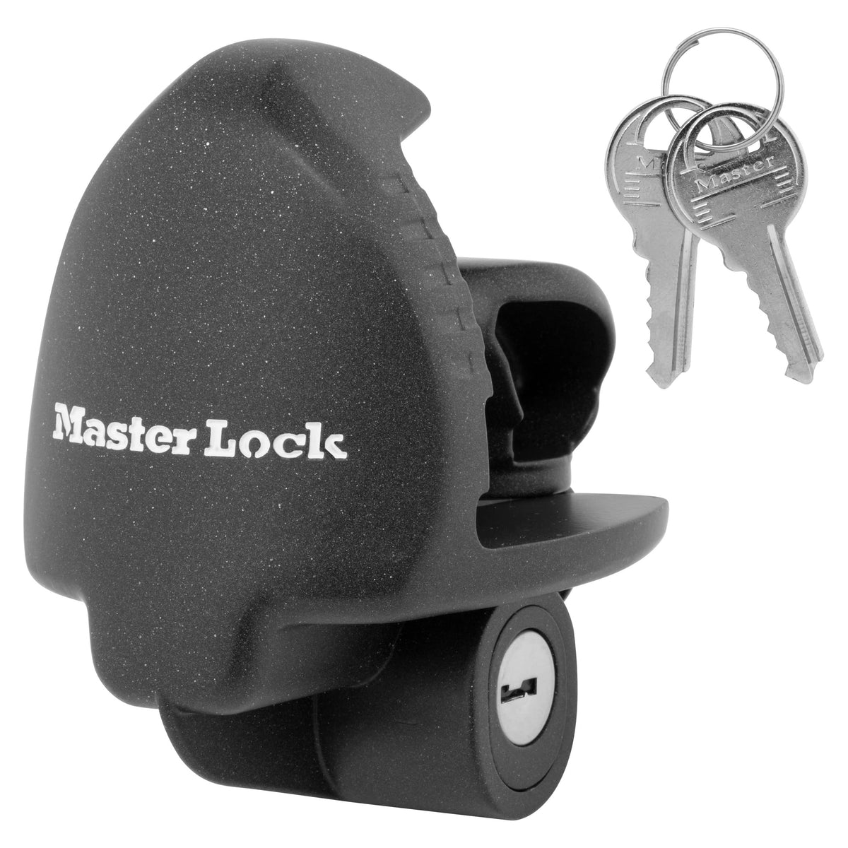 Master Lock candado frontal mostrando forma y acabado resistente
