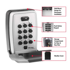 Master Lock caja abierta con llaves dentro, acceso organizado y rápido