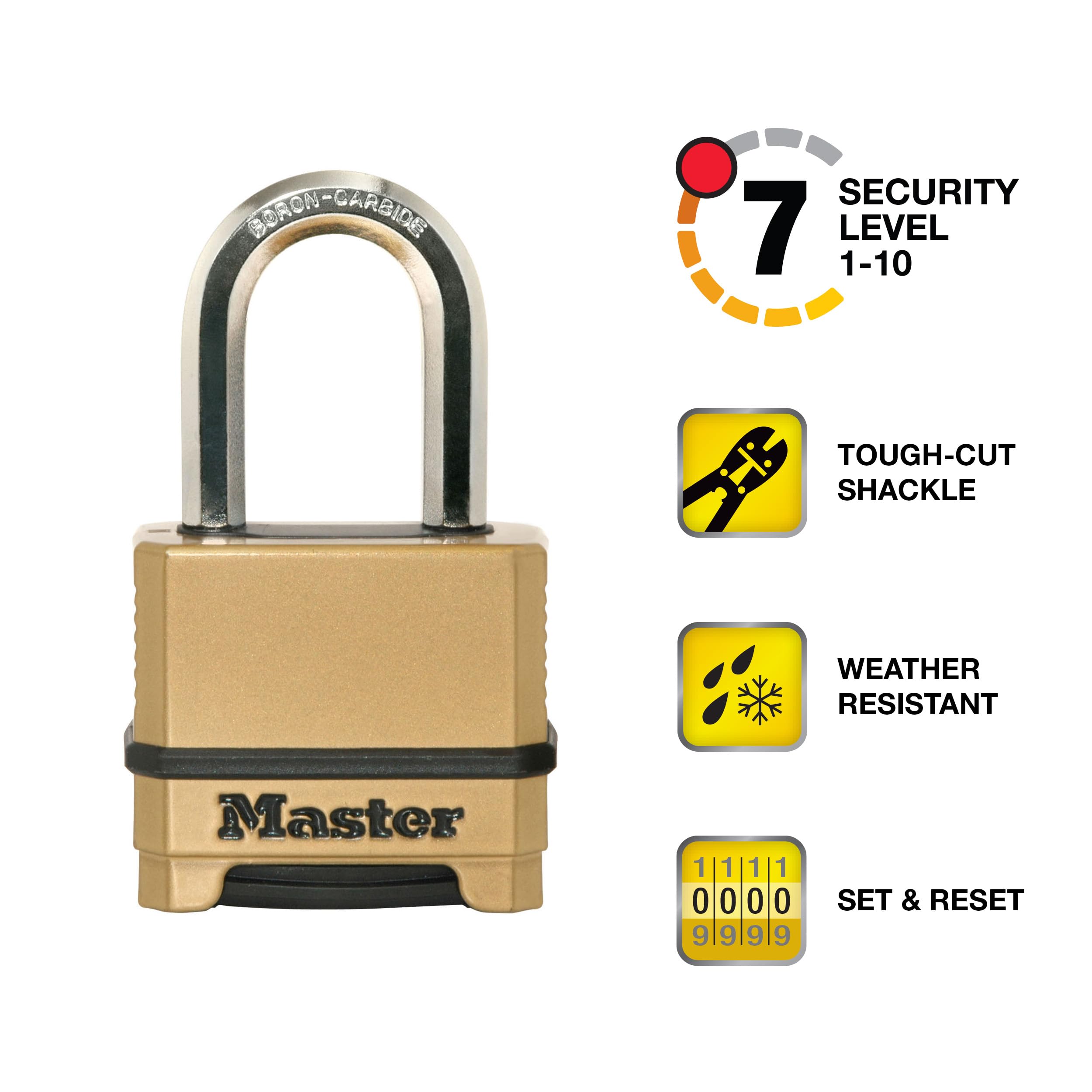 Master Lock detalle del arco octogonal resistente al corte