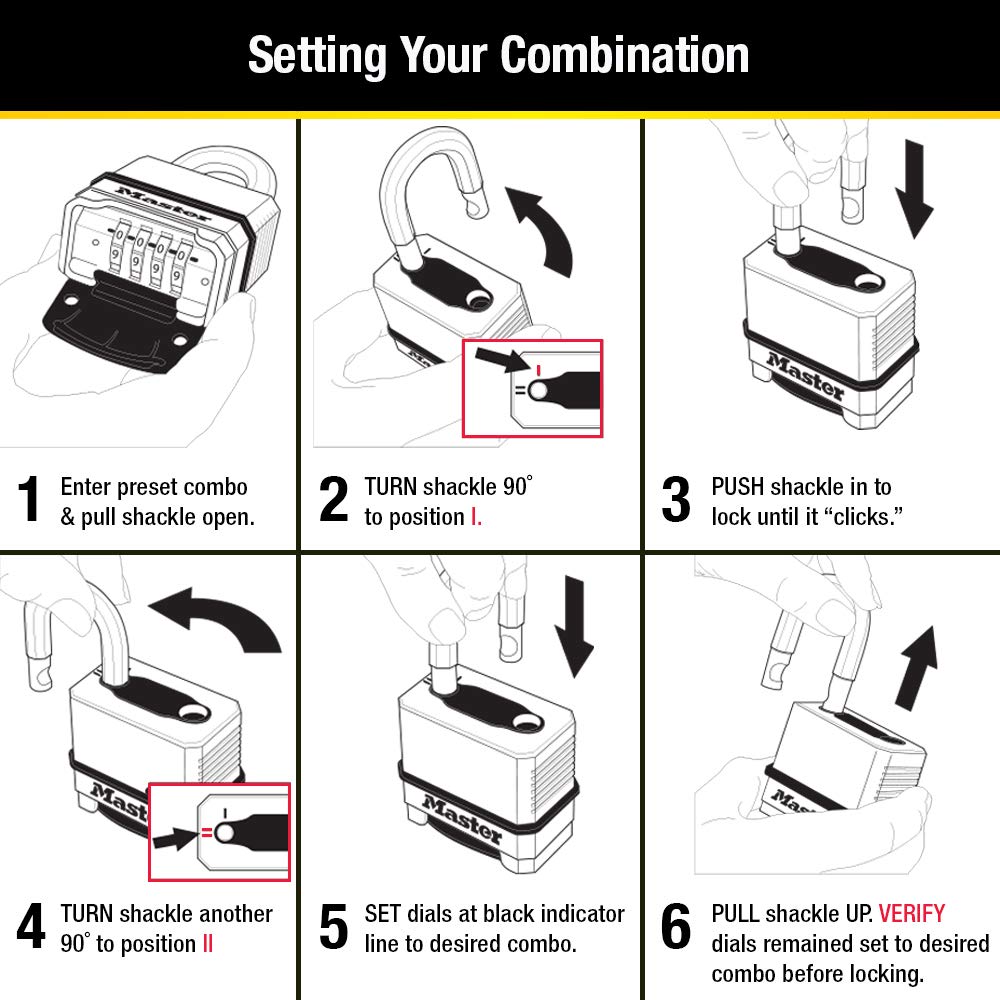 Master Lock instalado en una puerta exterior para seguridad