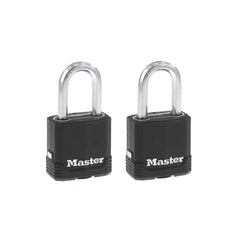 Master Lock foto frontal del empaque mostrando dos candados, seguridad inmediata