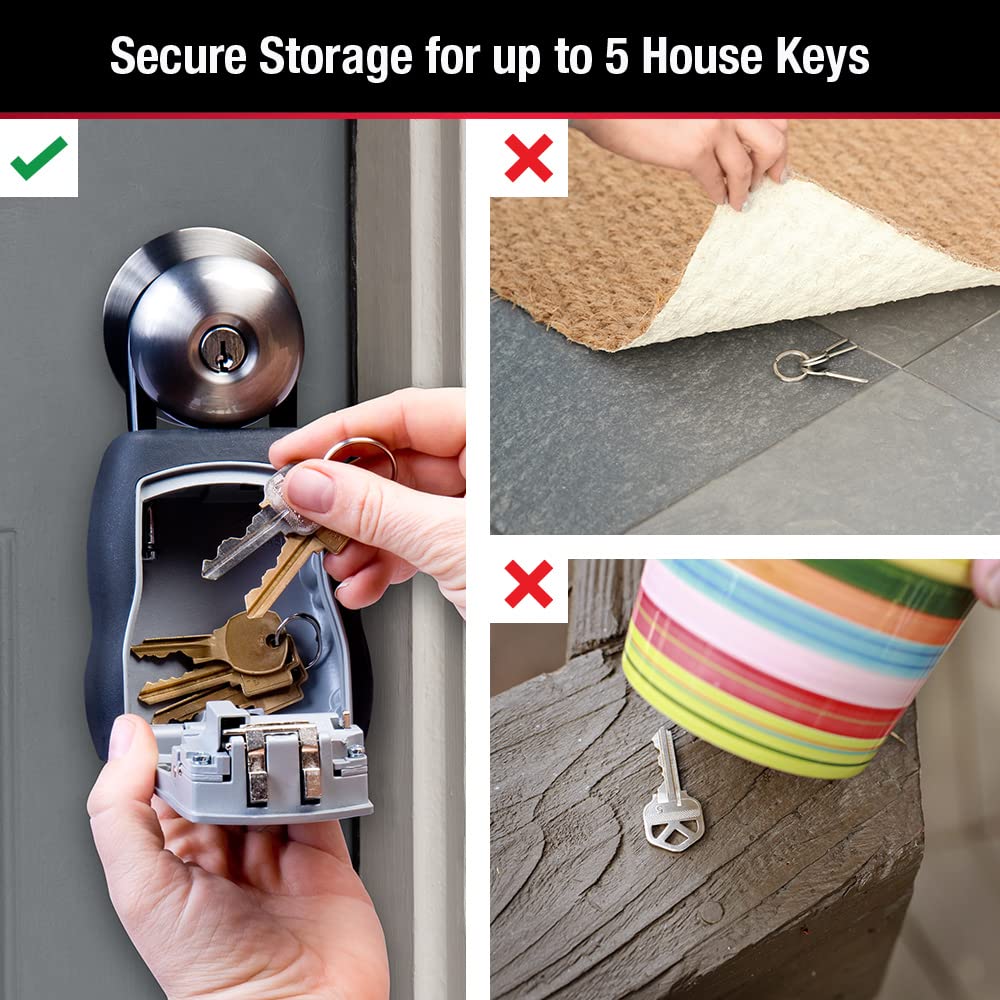 Master Lock close-up of protective shutter keeping dials clean and weather-resistant