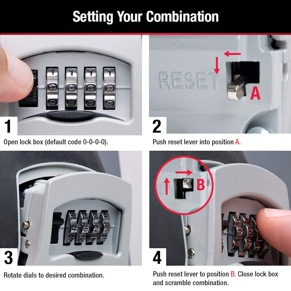 Master Lock next to a ruler showing compact size for versatile placement