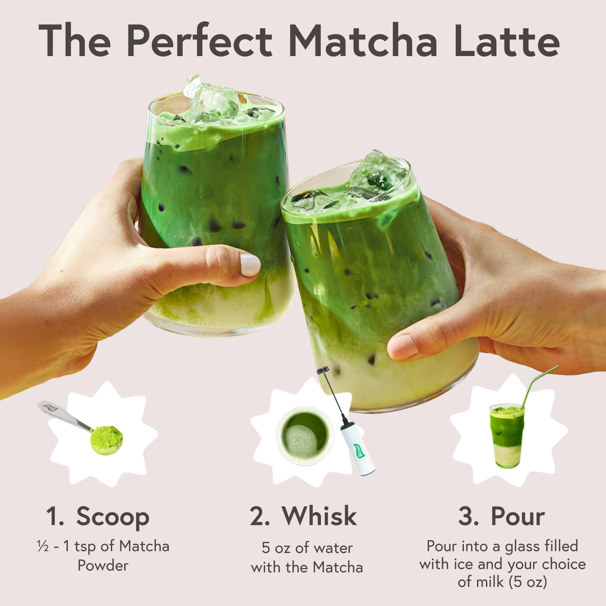 MATCHABAR smoothie verde en vaso, idea de uso saludable y versátil