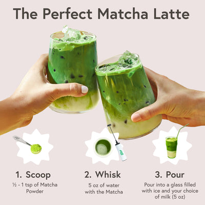 MATCHABAR smoothie verde en vaso, idea de uso saludable y versátil