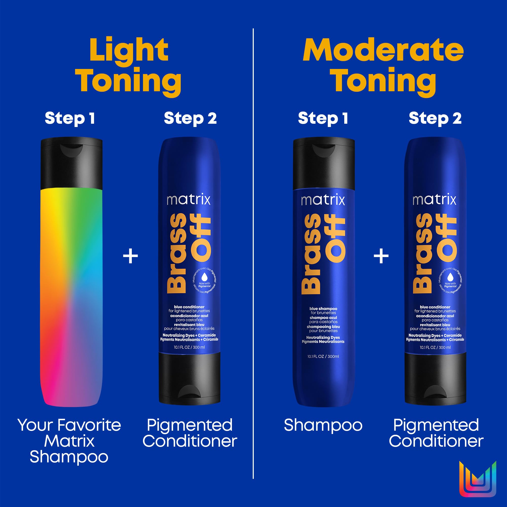MATRIX bottle in bathroom lifestyle scene signaling salon-quality toning at home